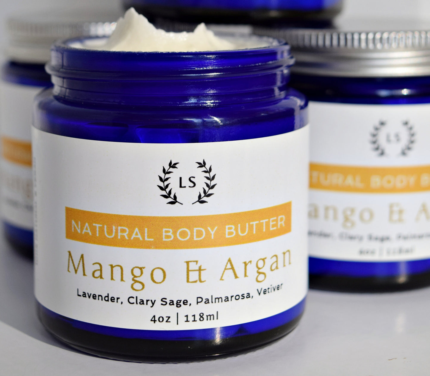 natural body butter with mango and argan