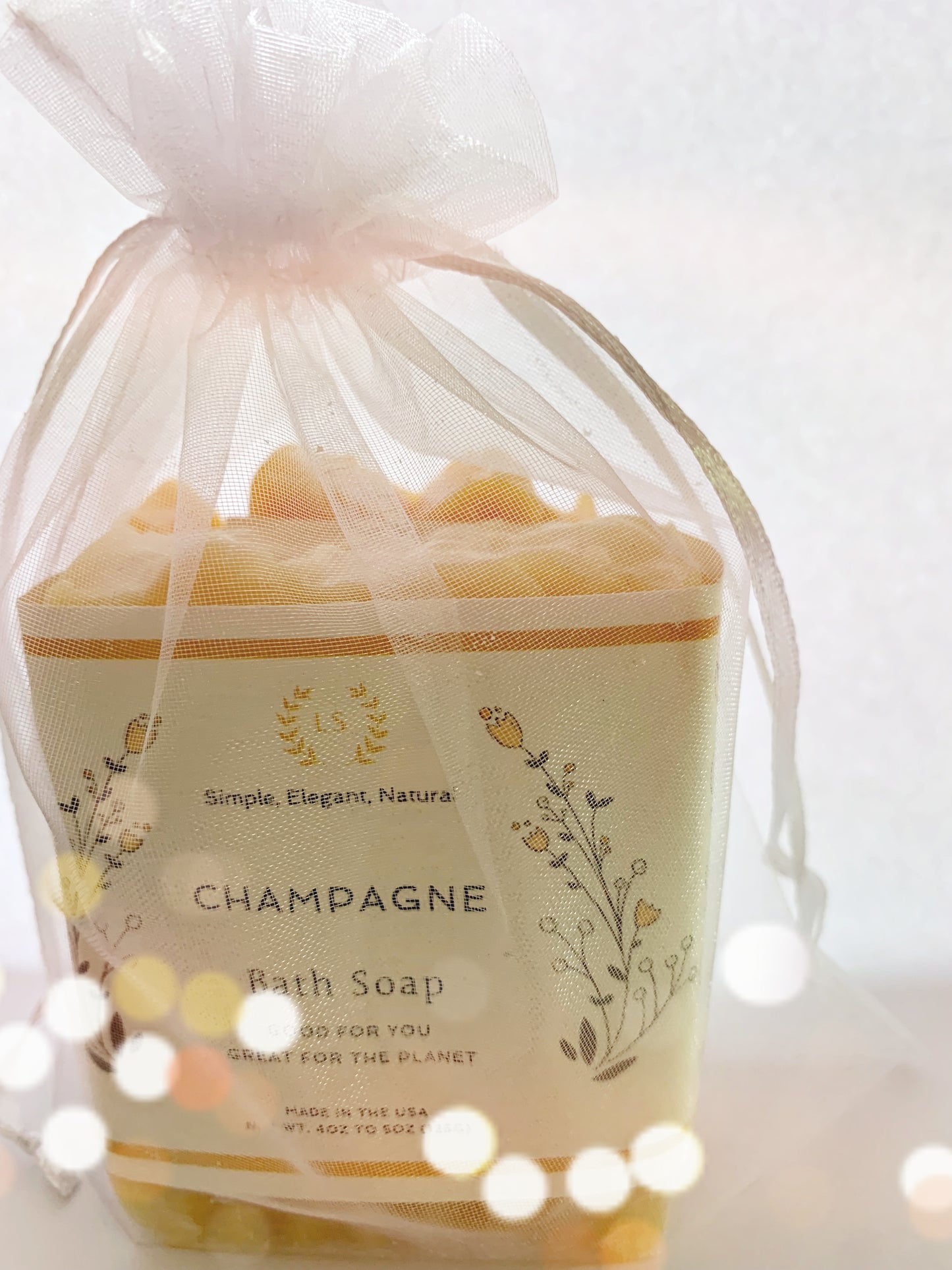 Champagne & Sweet Wine Soap Body Bars - Fun Duo, Rustic & Handcrafted