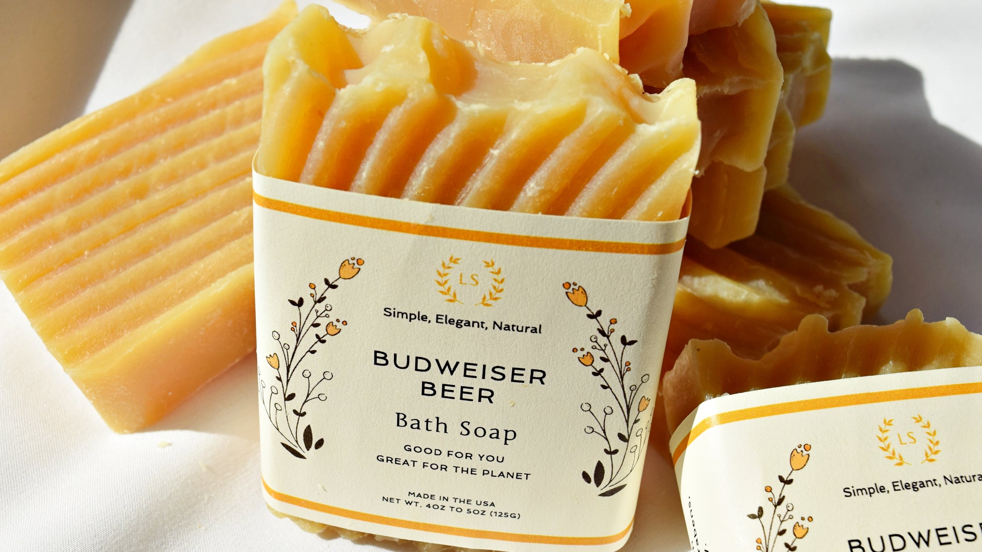 Natural soap gift set budweiser beer