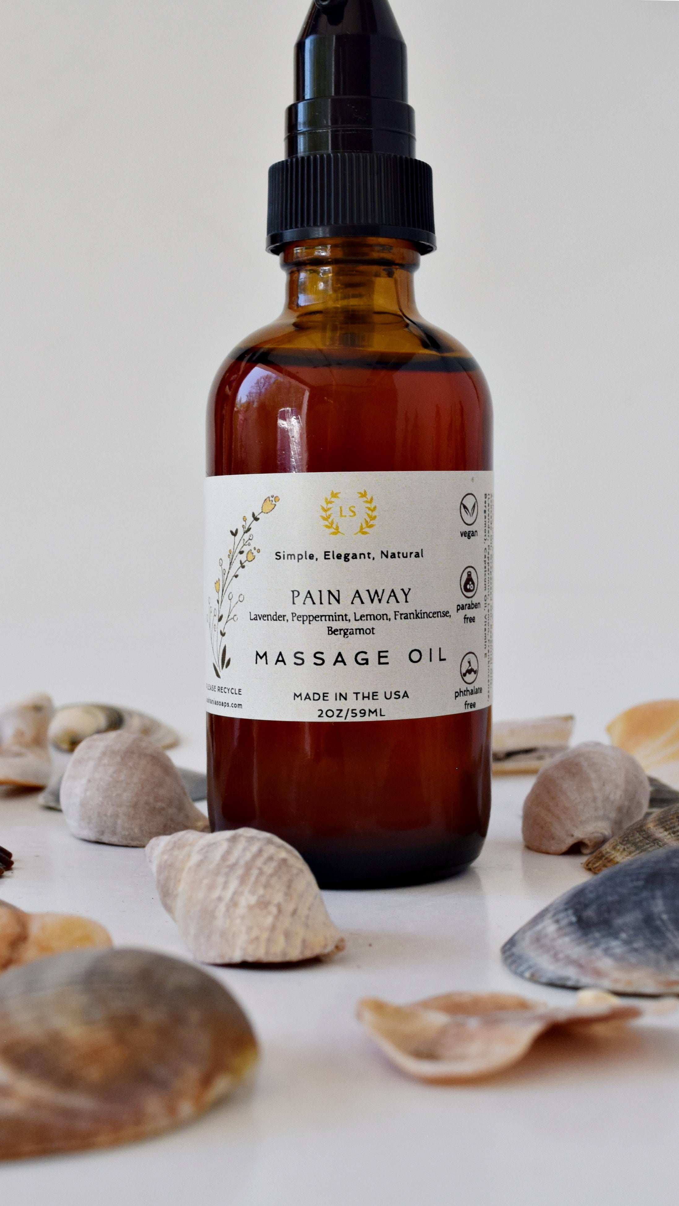 Massage Oil Pain Away - For Sore Muscles, Back & Knee Pain with