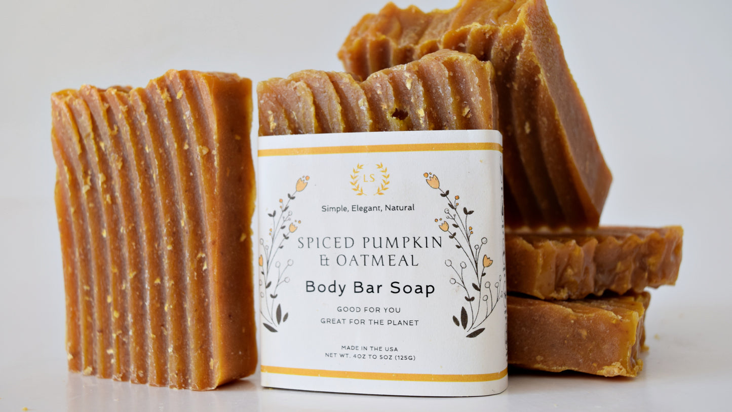 Spiced Pumpkin Soap Body Bar -  With or Without Oatmeal