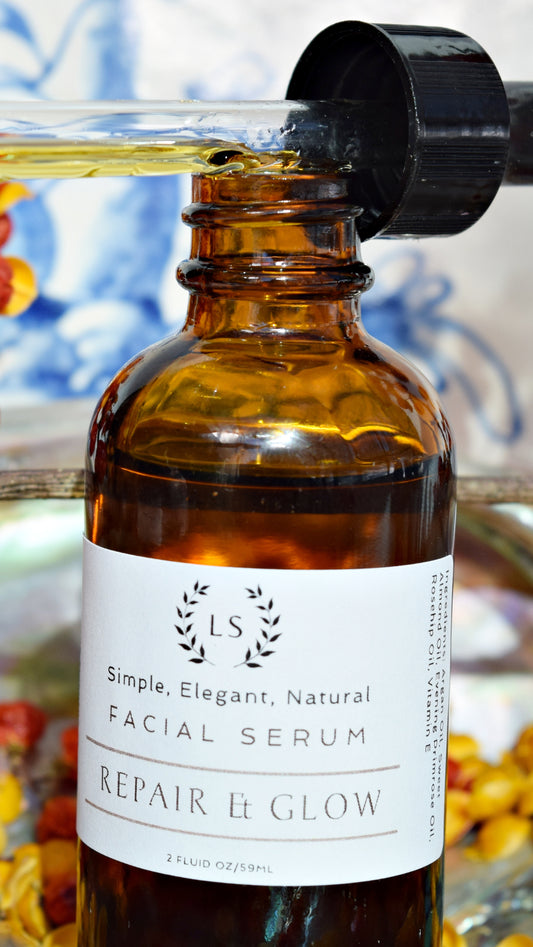 Facial Rejuvenating Serum - All Natural & Vegan Skin Care with Argan, Primrose, Rosehip oils, and Vitamin E